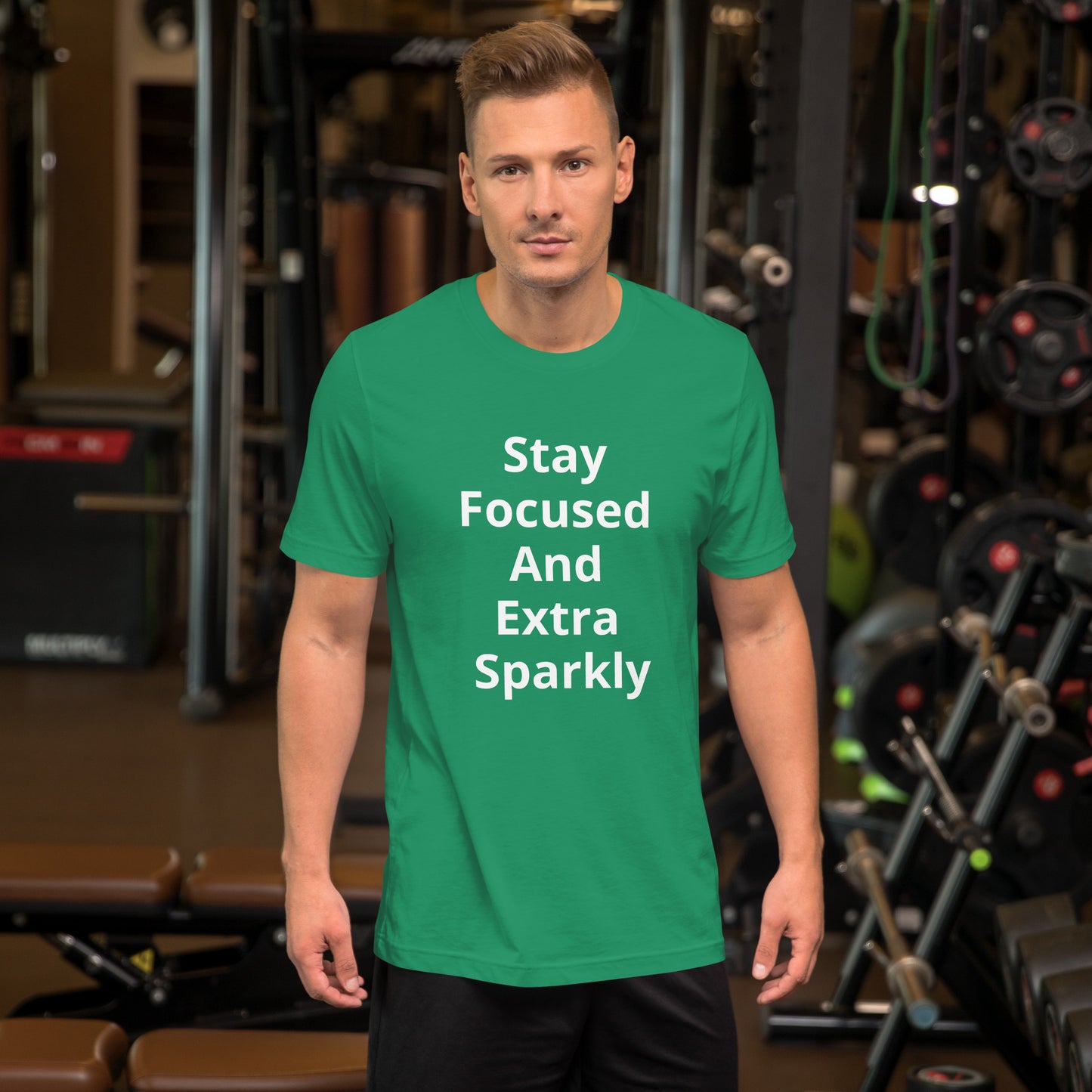 STAY FOCUSED AND EXTRA SPARKLY T SHIRT