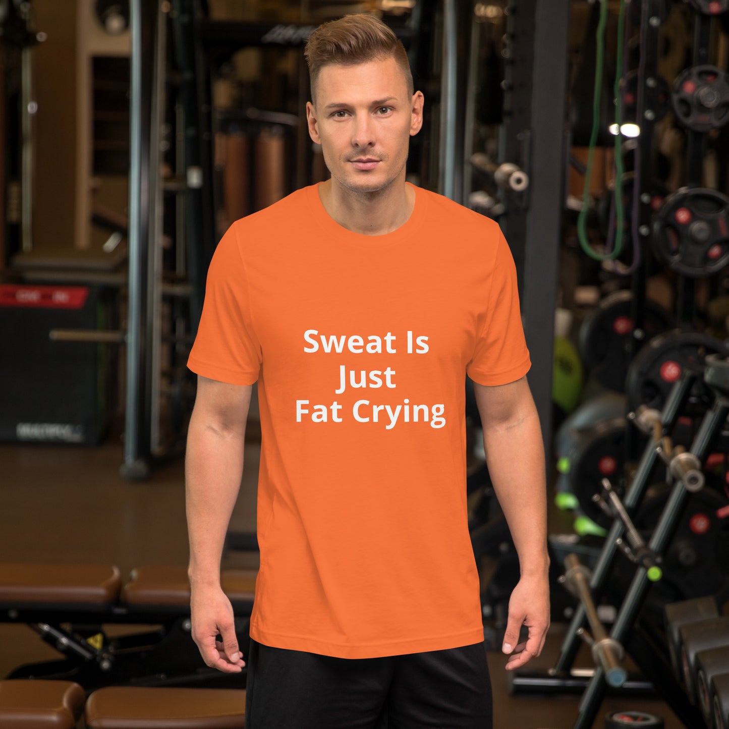 SWEAT IS JUST FAT CARYING T SHIRT